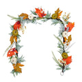 Autumn Fall Garland for Mantel 6ft Pumpkin & Maple Leaf Decor Indoor Outdoor