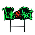 LED Trick or Treat Wall Decoration - Halloween Neon Sign, Indoor Outdoor Festive Sign