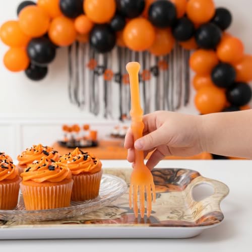 Halloween Skeleton Hand Utensil Set - 6 Plastic Spooky Serving Tools