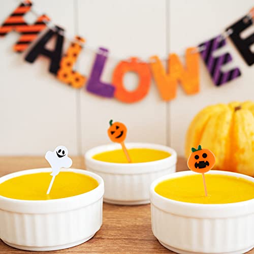 Halloween Toothpicks 100 Pcs Food Picks Cupcake Toppers Party Decor