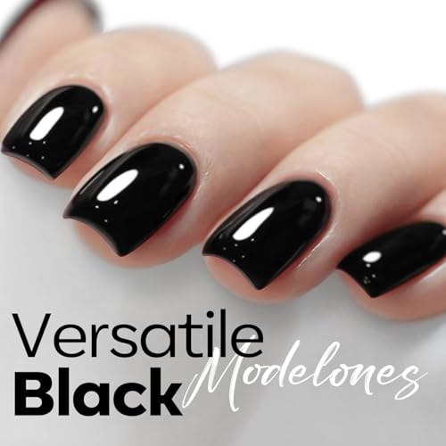 Black Gel Nail Polish - Soak Off UV/LED 15ML - Variation A0-Black Solid