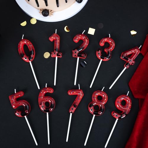Number 9 Birthday Cake Candle Topper - Retro Mystic Design, Small & Exquisite