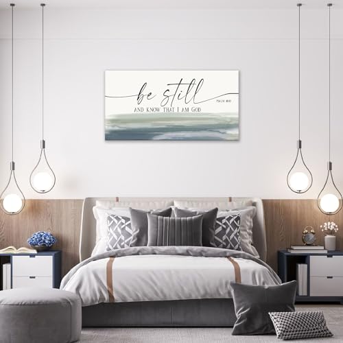 Large Christian Wall Art Bible Verse Psalm Canvas Print for Home & Church 30x60