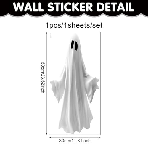 Halloween Ghost Window Clings - Reusable Stickers for Holiday Home Decoration - Style8
