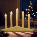 Ivory 5 Light Electric Window Candles Christmas Candle Lights with Spare Bulb