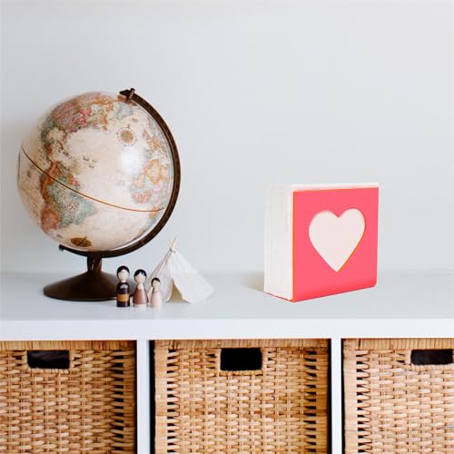 Pink Heart Acrylic Napkin Holder for Tables - Valentine's Day Dispenser