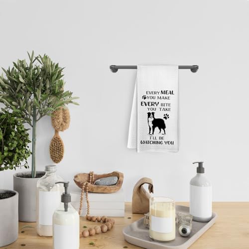 Border Collie Kitchen Hand Towels - Border Variation Dog Lover Gift 16x24 Inches