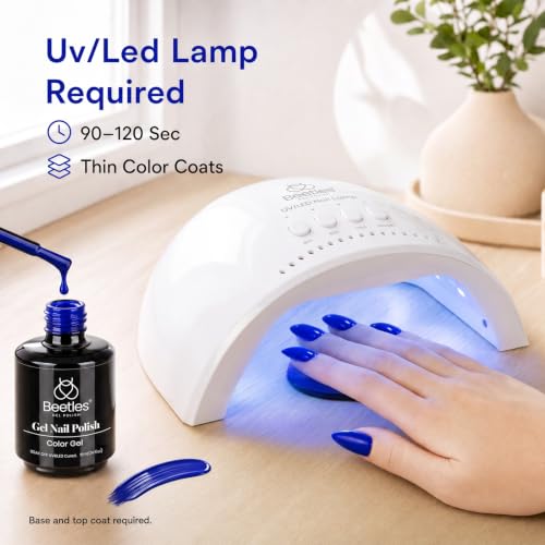 Beetles Blue Gel Nail Polish Sapphire Love - Creme Blue Variation 15ML