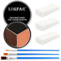 Halloween Face & Body Paint Kit - Wolf Tiger Werewolf Face Makeup Set with Sponge & Brush - Variation 04 Werewolf/Tiger