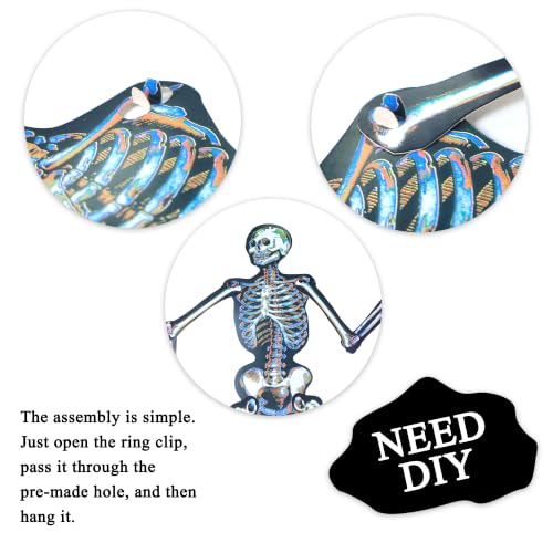 Black Skeleton Balloons & Bat Spiders Halloween Party Decorations - Holkcog