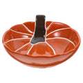 Halloween Ceramic Pumpkin Candy Bowl - 6 Inch Fall Decor & Serving Dish