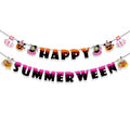 Summerween Banner Halloween Summer Party Decorations Ghost Pumpkin Sign