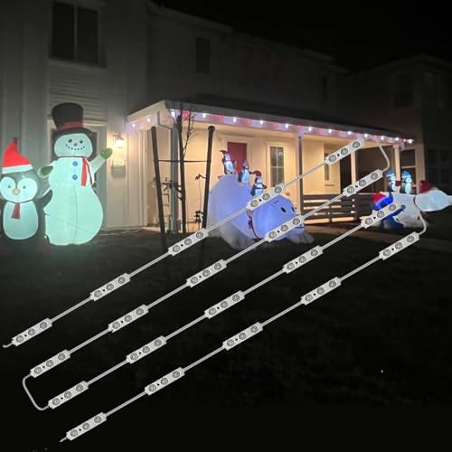 12V White LED Replacement Lights for Inflatable Decorations - Waterproof 20 Pack