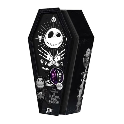 Nightmare Before Christmas Coffin Light - Spooky Halloween Decor, LED Mode & Brightness Settings
