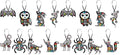 Dia De Los Muertos Felt Ornaments - Mexican Skeleton Halloween Decorations, Pack of 2