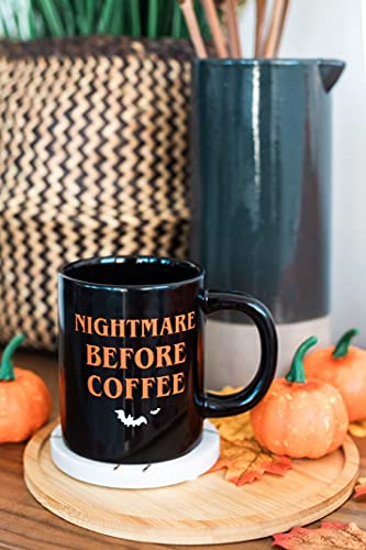16 oz Nightmare Before Coffee Halloween Mug - Double-Sided Spooky Design