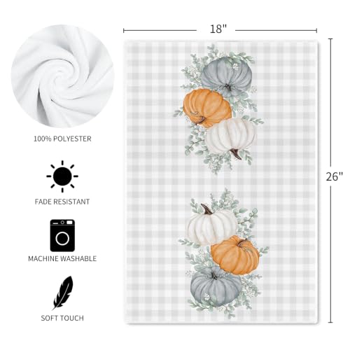Multicolor Fall Kitchen Towels Set of 2 18x26 Inches Autumn Thanksgiving Decor