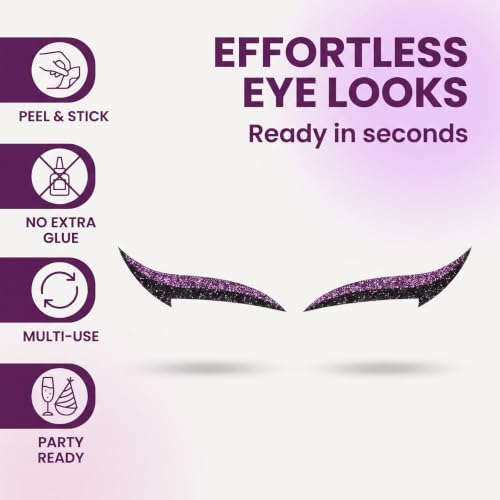 Colorful Reusable Waterproof Eyeliner Stickers for Eye Makeup & Cat Eye Looks