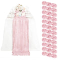 Dusty Pink Cheesecloth Table Runner for Weddings & Parties - 12 Pack