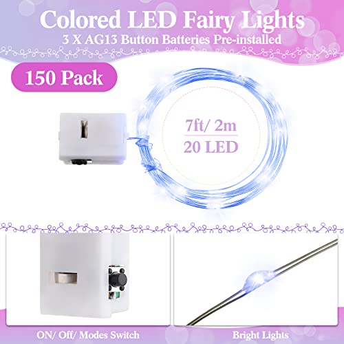 150 Pack Multi Color LED Fairy Lights Battery Operated 3 Modes - Waterproof
