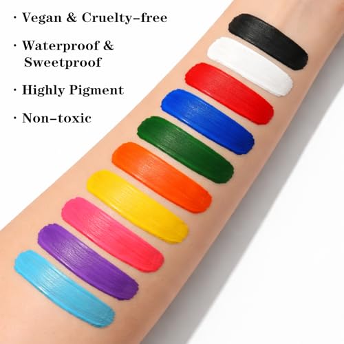 Red Oil-Based Face Paint Stick Full Coverage Waterproof Stage Makeup - #03 Red