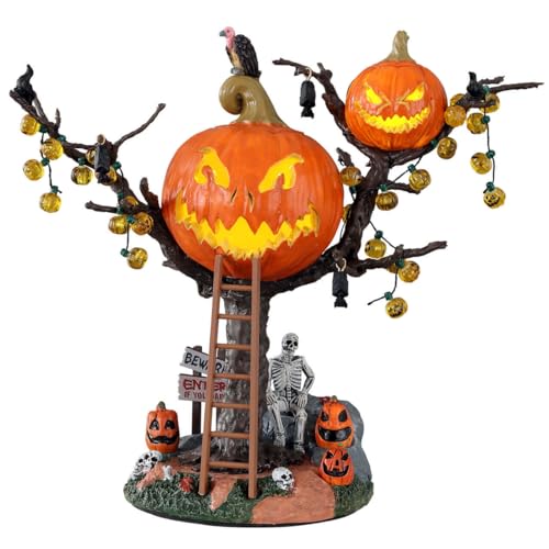 Lemax Pumpkin Tree House Lighted Table Accent Halloween Decor - 6.89-inch