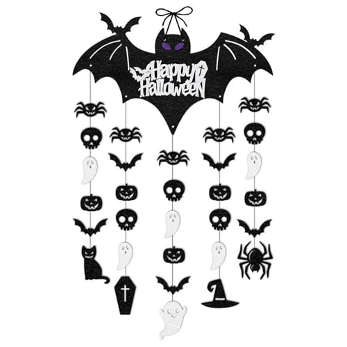 Halloween Hanging Decorations Kit - Bat, Ghost, Spider, Pumpkin Wall & Door Decor