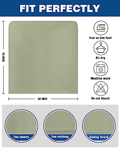 Sage Green Chair Cover Set of 6 - Removable Dining Room Slipcovers