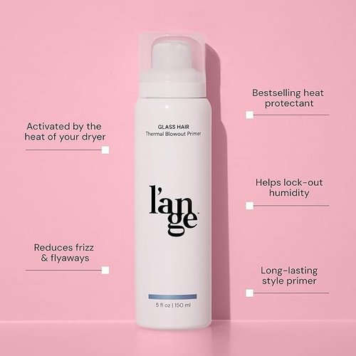 L'ANGE HAIR Glass Hair Heat Protectant Spray - Anti-Frizz Blow Dry Mist | Lightweight Thermal Protection, 5 fl oz, 2-Pack