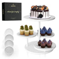 White 4-Tier Cupcake Stand Set for 50 Cupcakes - Party & Wedding Decor