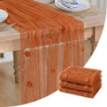 Caramel Flower Pearl Pink Gauze Table Runner 28 x 120 Inch 3-Pack with Variation