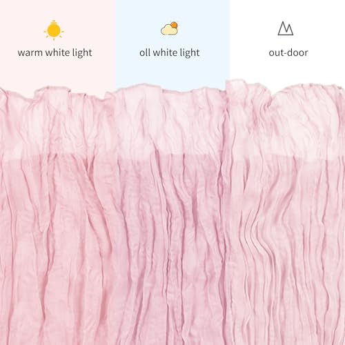 3 Pack Light Pink Cheesecloth Table Runner 17x108 Inch - Boho Wedding & Party Decor