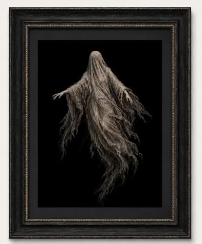 Halloween Ghost Canvas Wall Art - Tattered Lace Wraith Ghost, 10"x8"