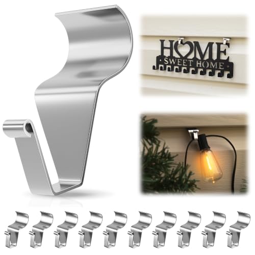 HUXOR Vinyl Siding Hooks 10 Pack No-Hole Outdoor Wall Hangers