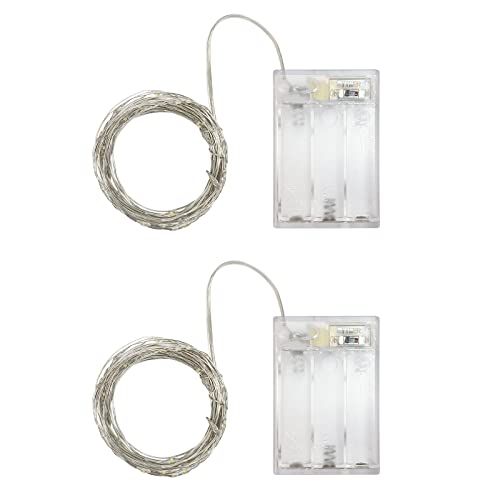 Purple Dewdrop LED String Lights with Timer Function, 10ft, 30 Micro LEDs, Indoor Use