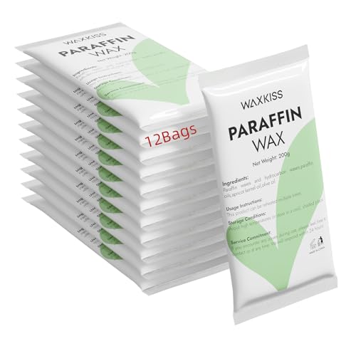Paraffin Wax Refill Set for Hand and Foot Spa - Unscented, Hydrating, 12 Packs
