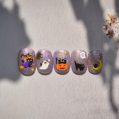 Halloween Nail Stickers Spooky & Cute 3D Decals - Style-2