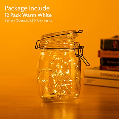 Battery Powered Fairy Lights 7ft 20 LEDs Warm White - 12 Pack
