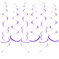 Pink Metallic Hanging Swirl Decorations Set - 30 Party Streamers with Light Purple Variation