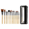 Professional Makeup SFX Brush Set 12-Piece with Double Pouch - Special Effects Tools