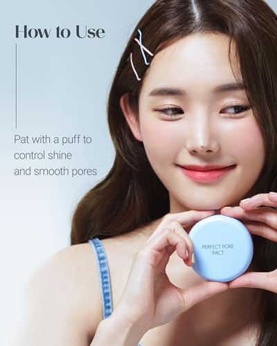 THESAEM Blue Pact Perfect Pore Face Powder - Sebum Control & Matte Finish, 0.37 oz