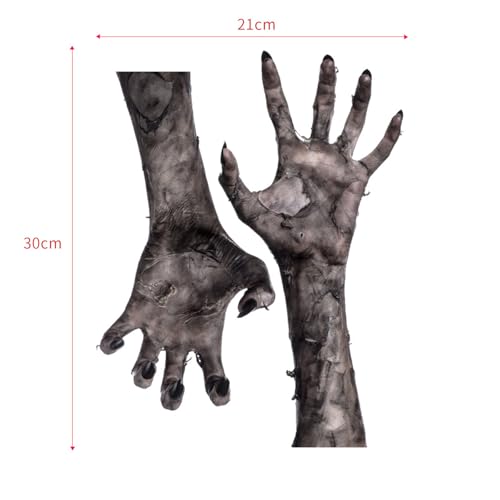 Halloween Ghost Hand Window Decals - Reusable 3D Horror Wall Stickers