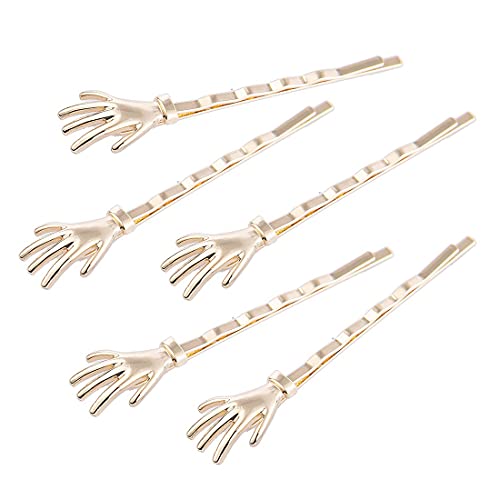 10Pcs Gold Skeleton Hands Hair Pins Halloween Hair Accessories for Women & Girls