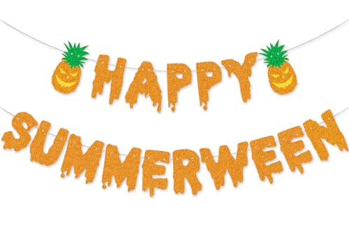 Summer Halloween Banner Spooky & Summer Theme Party Decor