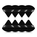 Black Triangular Powder Puff Makeup Sponges Set - Soft Velvet, Contouring & Eye Makeup Tools