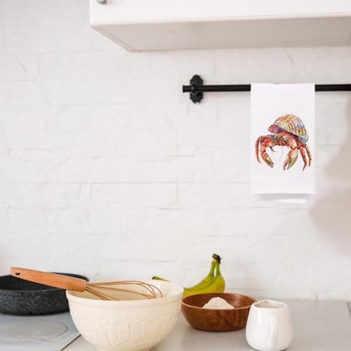Hermit Crab Coastal Beach Kitchen Towel - Nautical Nautical Decor Gift