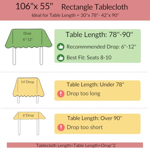 Alsoo Fall Gingham Tablecloth - Rectangular Cotton Linen Style 55x105 Orange White Variation