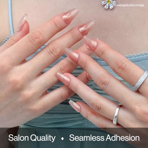 Semi Cured Gel Nail Strips - N Sun-Kissed Glow - Easy Application & Long-Lasting Finish