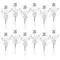 12 Piece Silver Glittered Number 25 Star Centerpieces for 25th Birthday & Anniversary