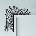 Spider Web Door Topper Sign Wall Art Decor - Weather-Resistant Metal